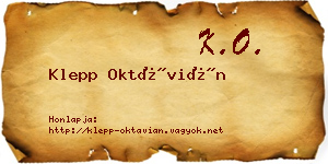 Klepp Oktávián névjegykártya